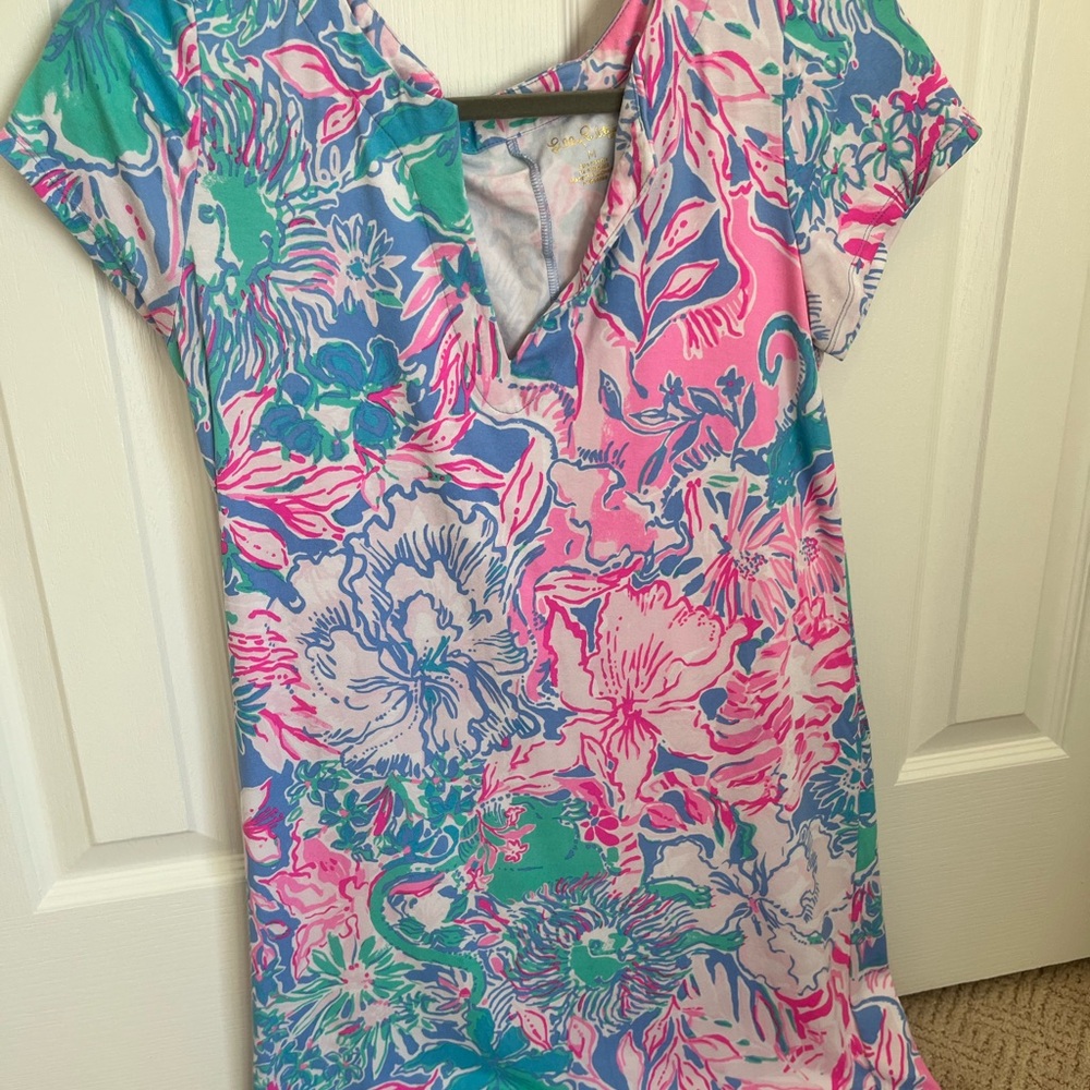 Lilly Pulitzer Pink and Blue Floral Dress